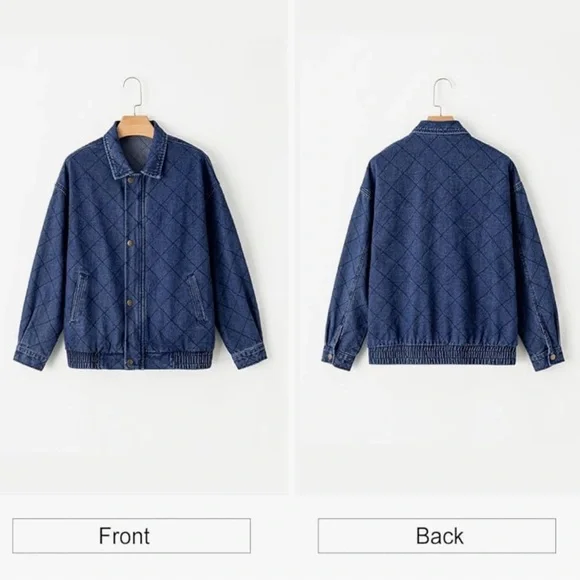 Quilted Denim Jean Jacket Brand New. Women’s medium - Picture 3 of 9